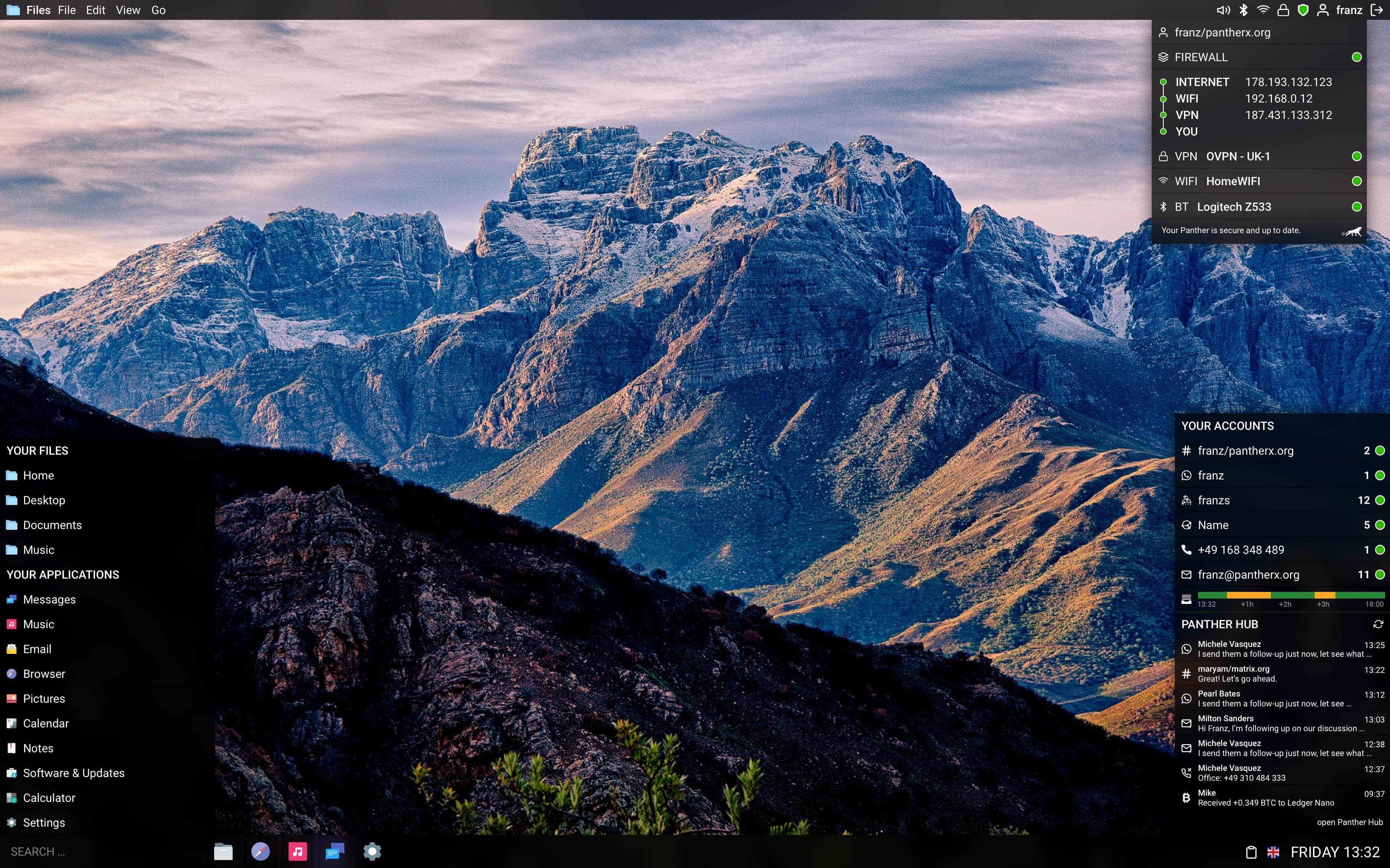 Default PantherX Desktop